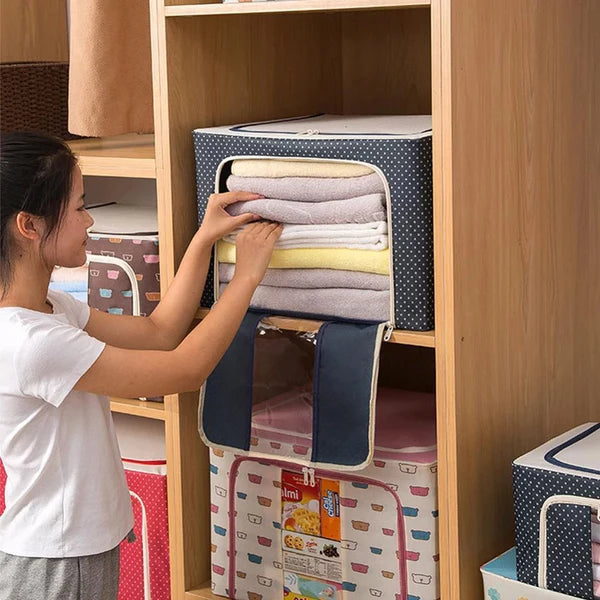 Caja Organizadora Oxford - Premium con Varillas | Pack 3 UNDS