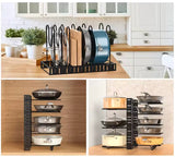 Organizador ollas, tapas y sartenes 🍳 3 EN 1 POWER KIT ✨ 8 Niveles