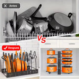 Organizador ollas, tapas y sartenes 🍳 3 EN 1 POWER KIT ✨ 8 Niveles