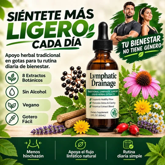 DRENAJE LINFATICO™ | Drena Naturalmente la Hinchazón del Rostro, Abdomen y Piernas