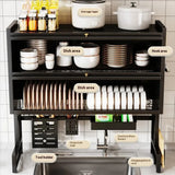 ORGANIZADOR Y ESCURRIDOR DE PLATOS DE 3 NIVELES CON DOBLE TAPA DE 85 CM
